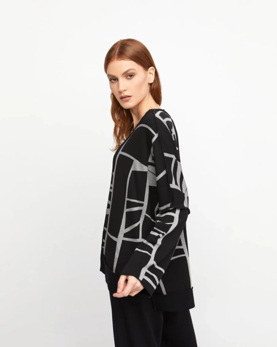 ALEMBIKA Women's Ozai N Ku Nocturne Top - Elegant Piano-Inspired Blouse