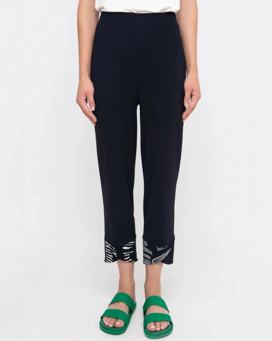 ALEMBIKA Women's Ozai N Ku Bliss Slim Pants - Black High-Waisted Tummy Control Yoga Pants for Women