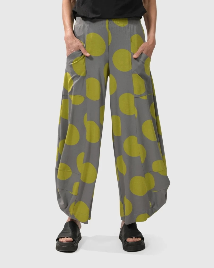 ALEMBIKA Women's City Sizzle Punto Pants in Lime - Stylish Casual Trousers