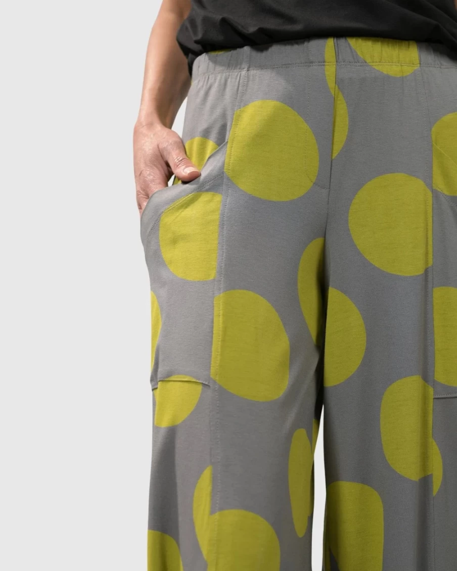 ALEMBIKA Women's City Sizzle Punto Pants in Lime - Stylish Casual Trousers