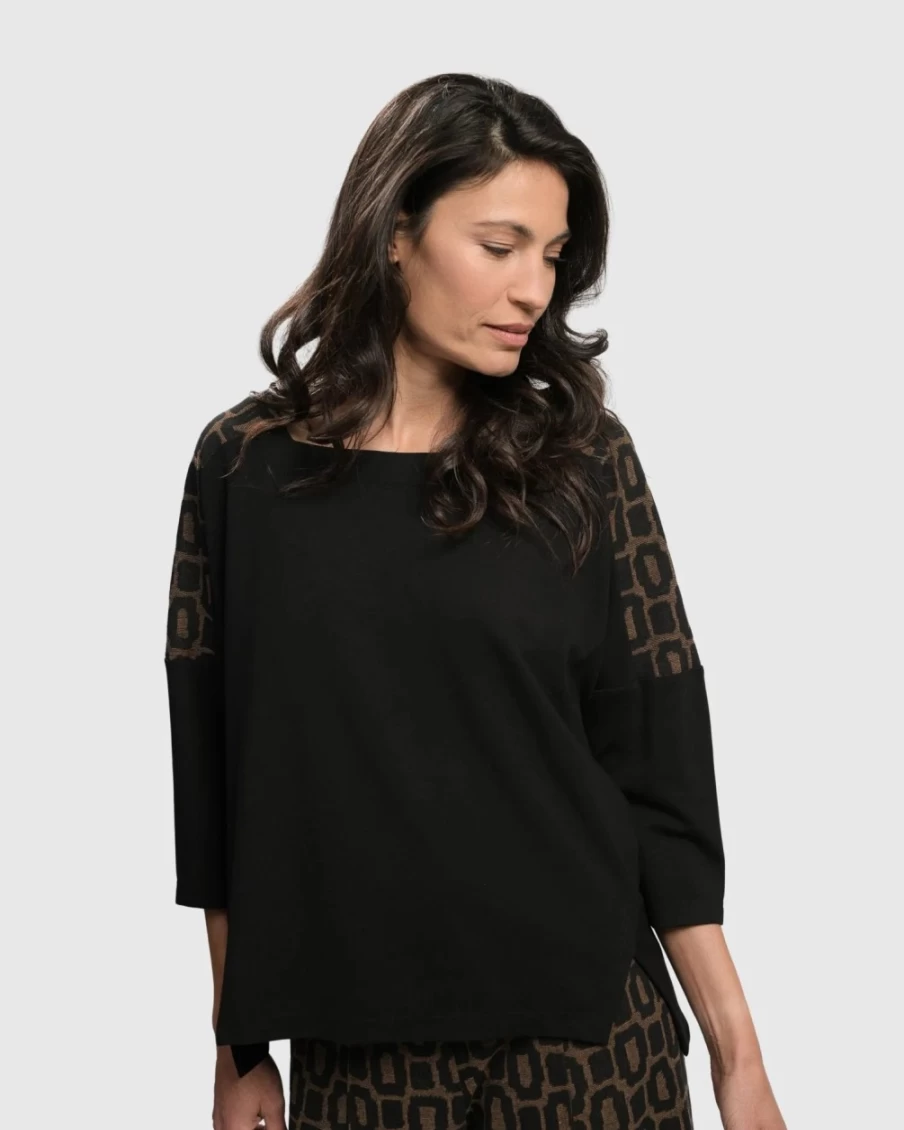 ALEMBIKA Women's Essential Long Sleeve T-Shirt in Coffee - Soft Casual Basic Top