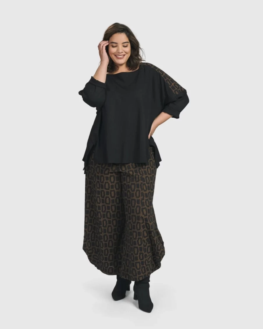 ALEMBIKA Women's Essential Long Sleeve T-Shirt in Coffee - Soft Casual Basic Top