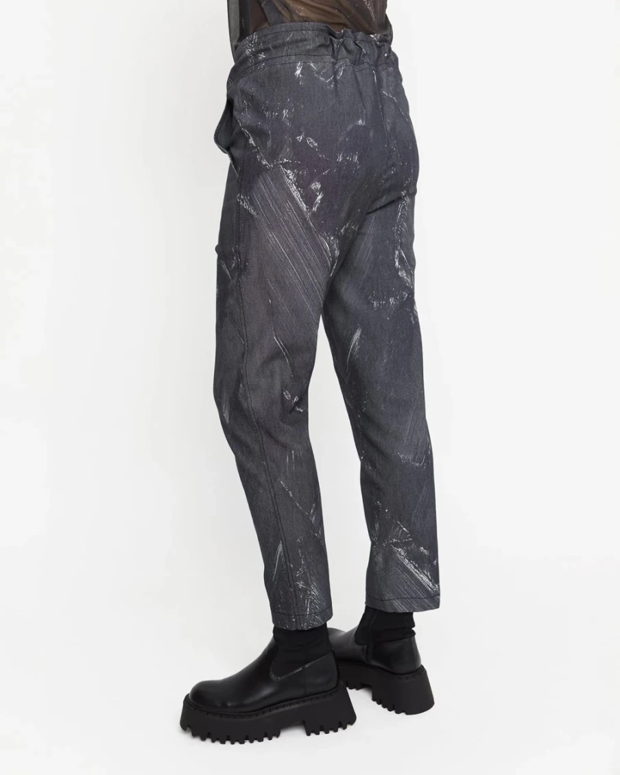 ALEMBIKA Women's Ozai N Ku Statuesque Pants - Elegant Brush Design Trousers