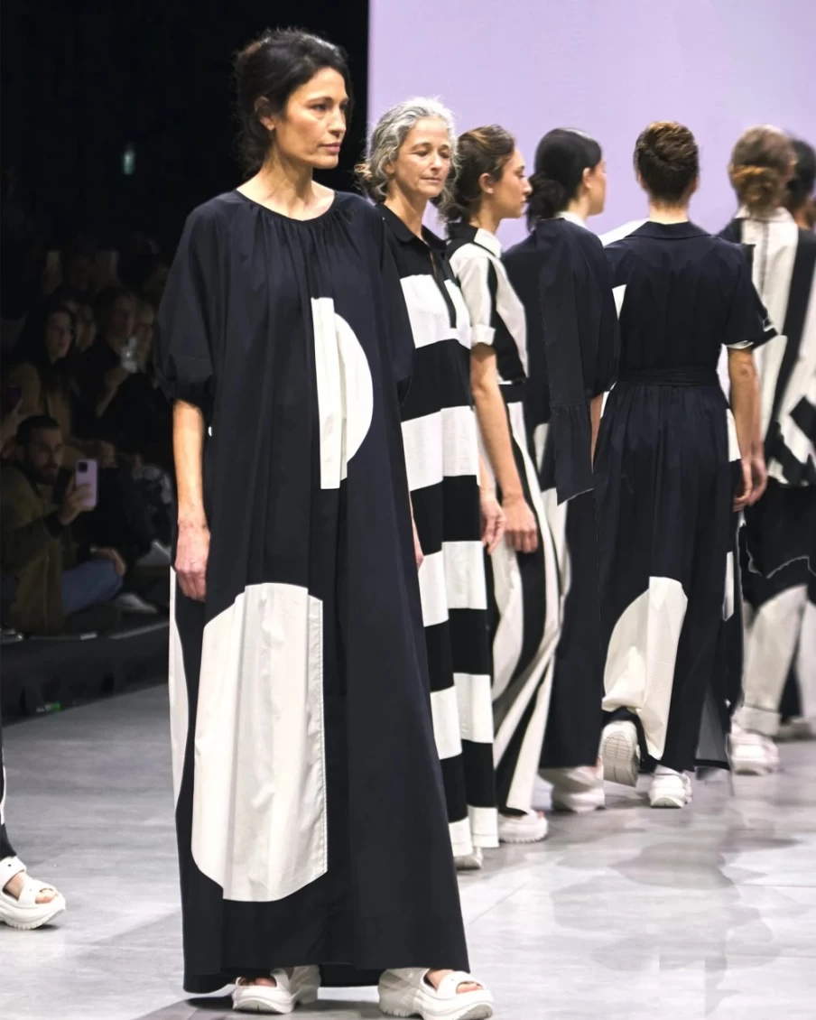 ALEMBIKA Women's Debbie Muumuu Dress in Monochrome Style
