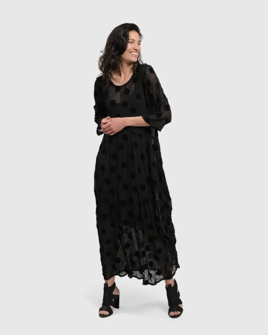 ALEMBIKA Women's Fancy You Midi Dress - Elegant Flowy Boho Chic Style