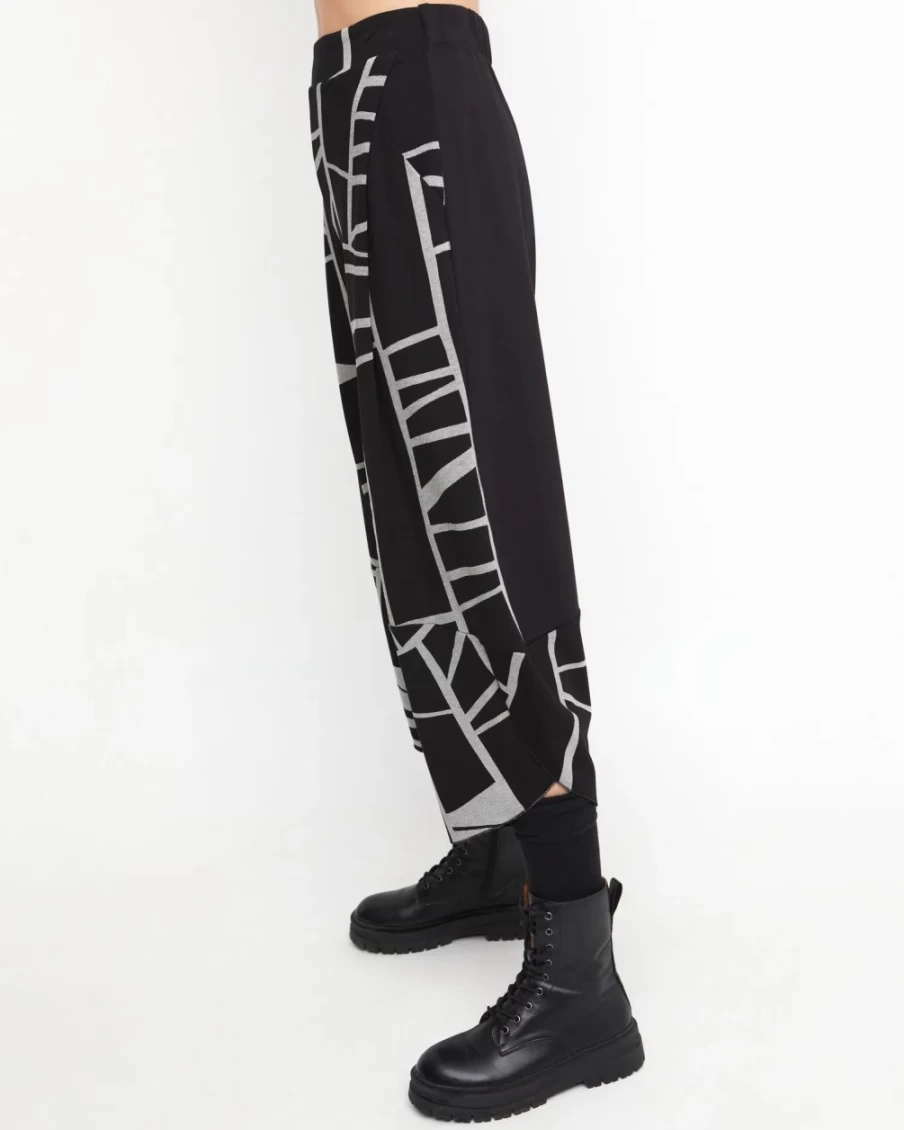 ALEMBIKA Women's Ozai N Ku Nocturne Cropped Pants - Elegant Piano-Inspired Design