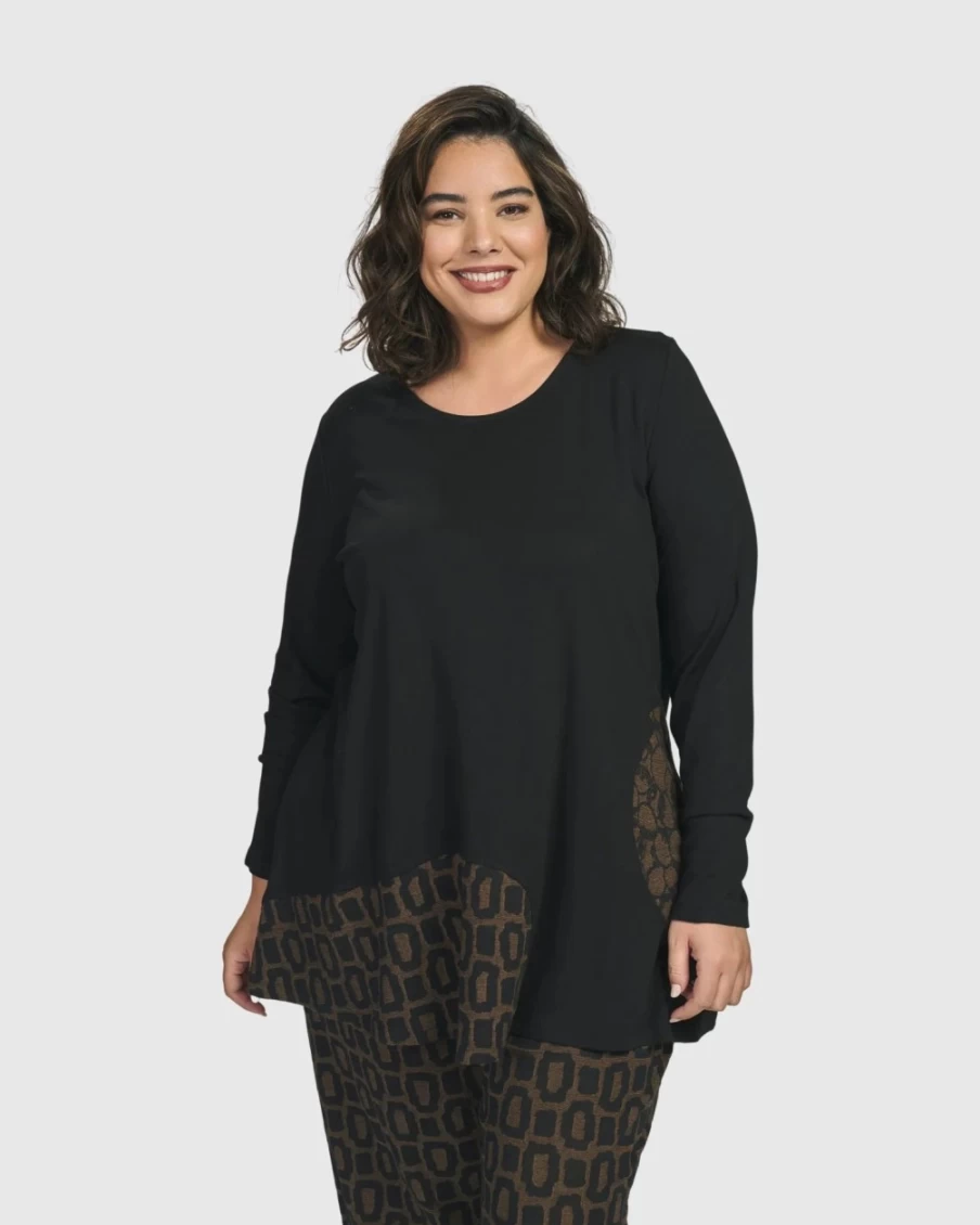 "ALEMBIKA Women's Ready For Anything A-Line Coffee Top"
