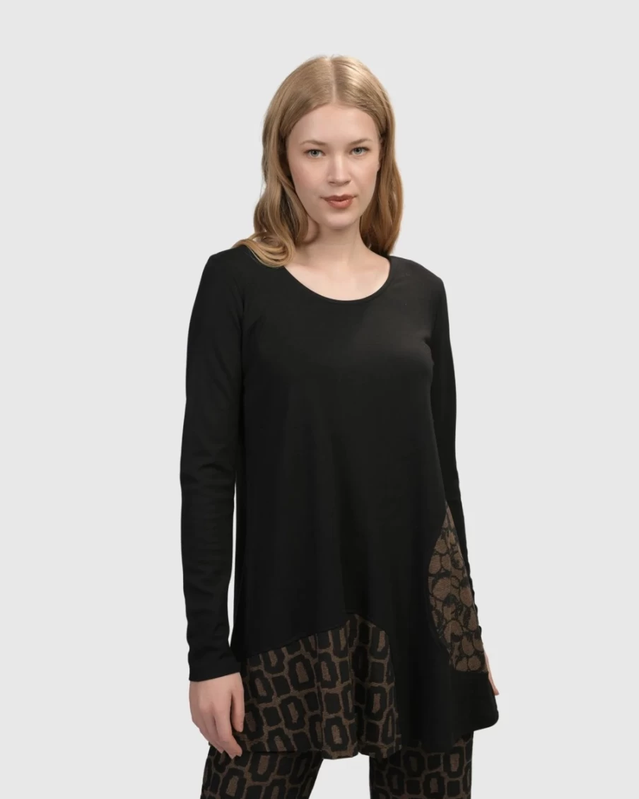 "ALEMBIKA Women's Ready For Anything A-Line Coffee Top"