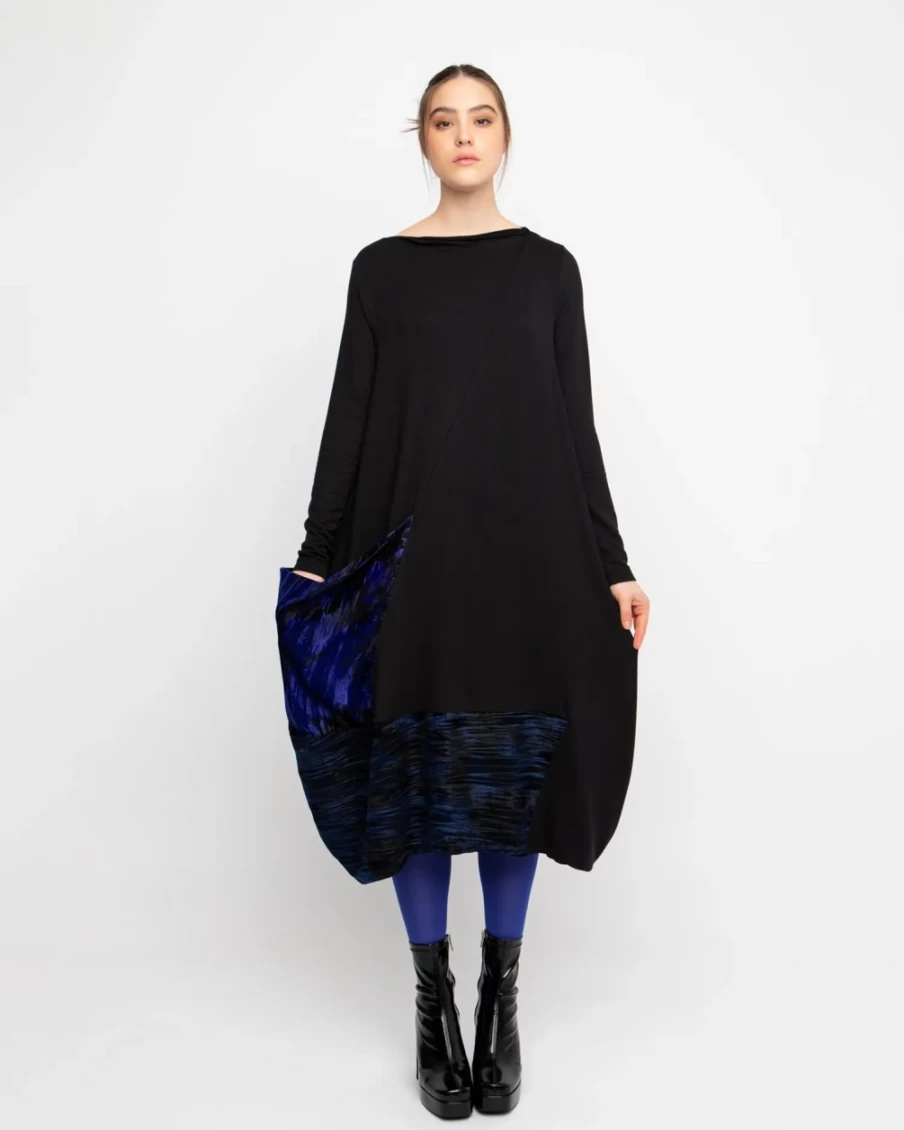 ALEMBIKA Women's Ozai N Ku Piccadilly Midi Dress in Black - Elegant Casual Style