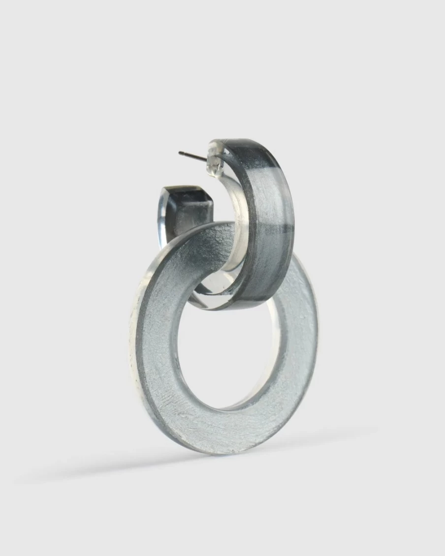 ALEMBIKA Women's Circle Duet Earrings - Starlight Design for Elegant & Stylish Jewelry Lovers