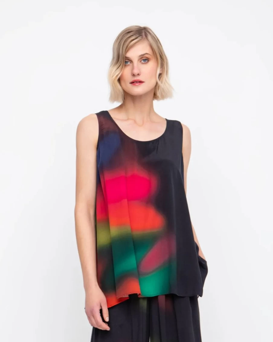 ALEMBIKA Women's Northern Lights Graphic Tank Top for Fall | Ozai N Ku Inspired Design