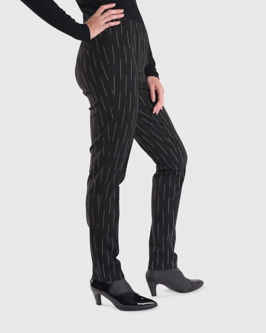 ALEMBIKA Women's Essential Slim Pants with Zigzag Design - Stylish & Comfortable Fit