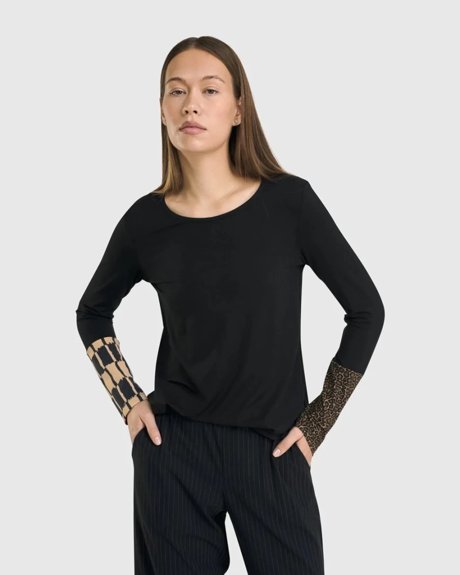 ALEMBIKA Women's Coffee Go-To Long Sleeve Top - Comfortable & Stylish Essential