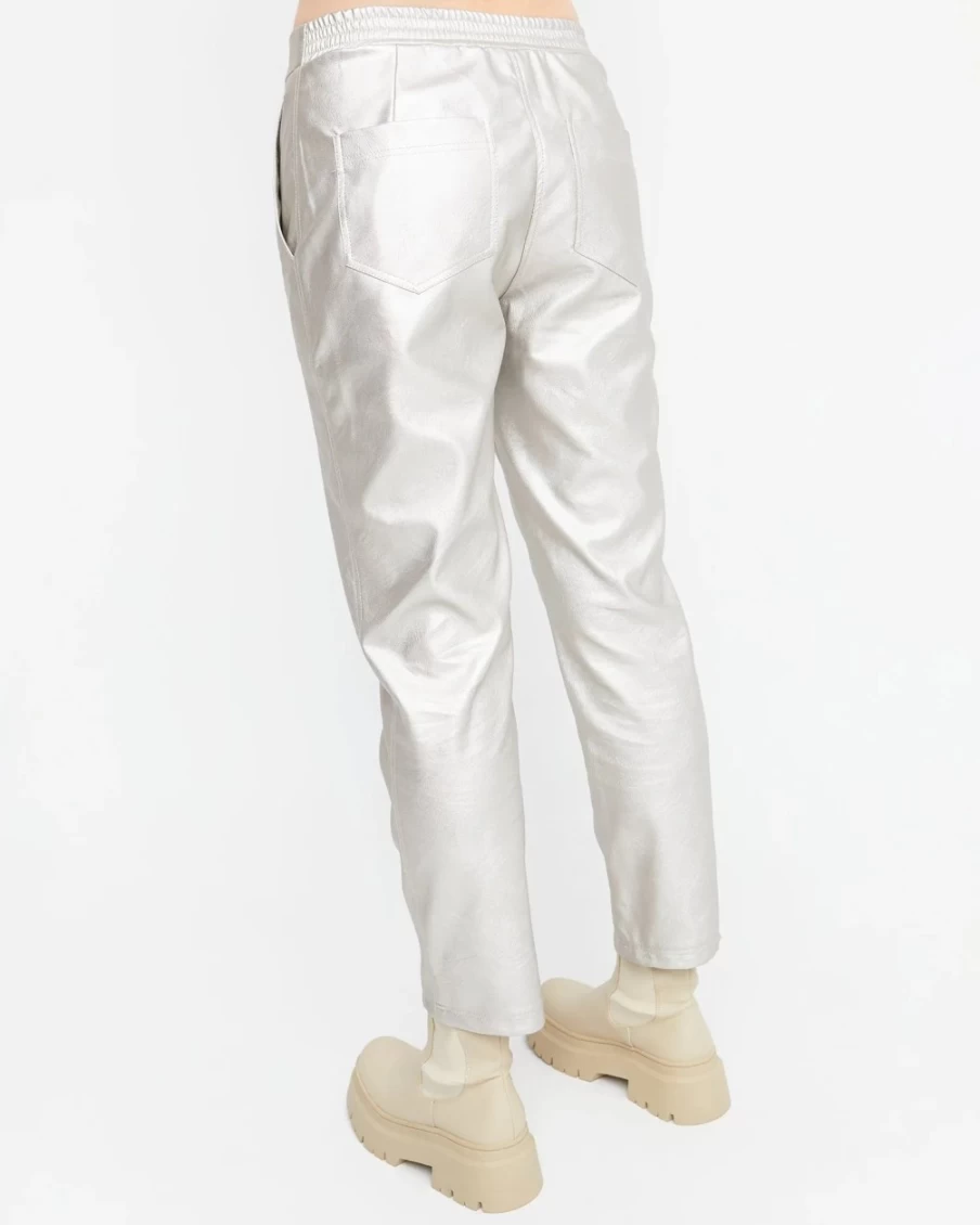 ALEMBIKA Women's Ozai N Ku High-Gloss Metallic Pants for a Stylish Look