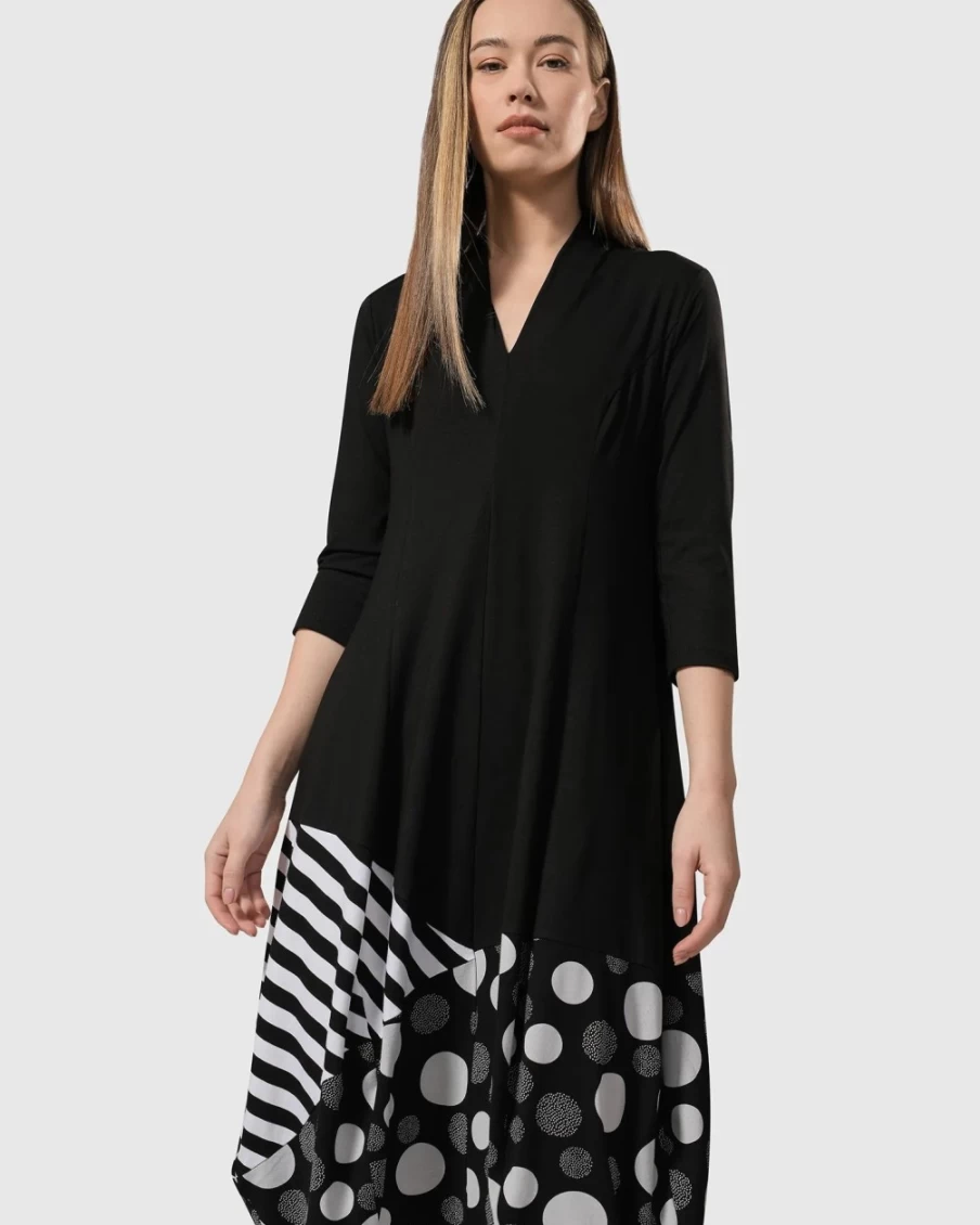 ALEMBIKA Women's Millennium Cocoon Dress - Elegant Mix Style Boho Chic Fashion