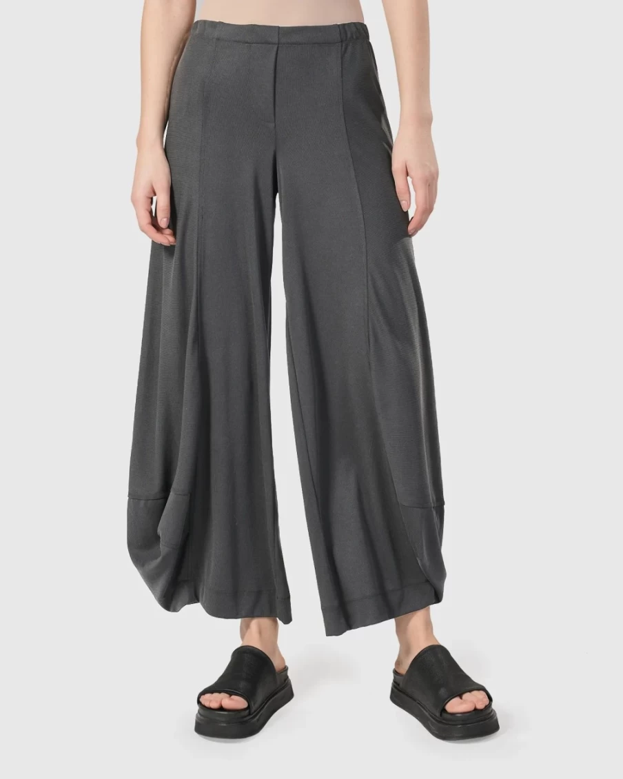 ALEMBIKA Women's Essential Go-To Punto Pants in Grey - Comfortable Casual Trousers