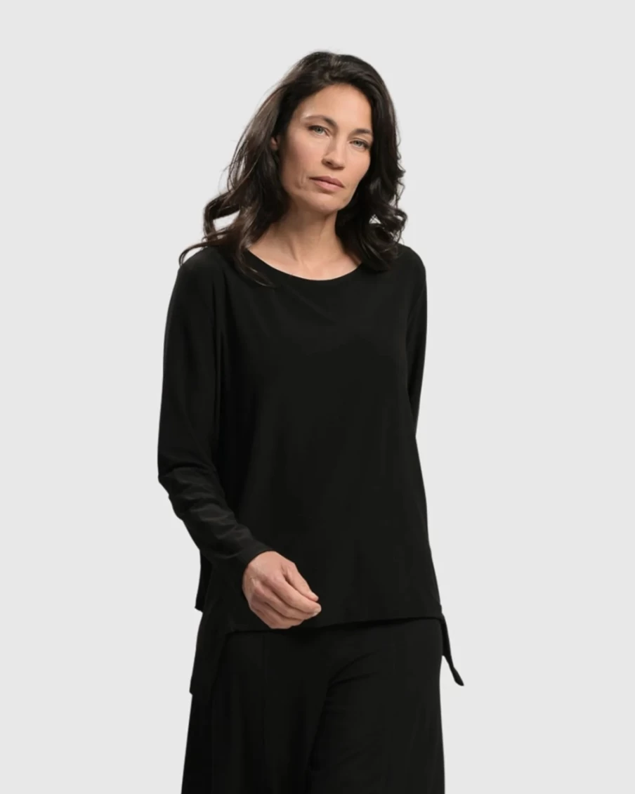 ALEMBIKA Women's Essential Ultimate Top - Classic Black Stylish Blouse