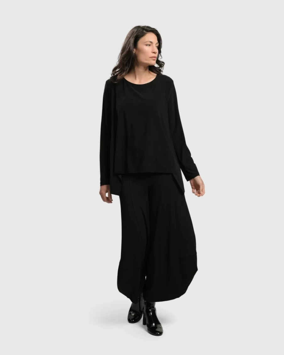 ALEMBIKA Women's Essential Ultimate Top - Classic Black Stylish Blouse