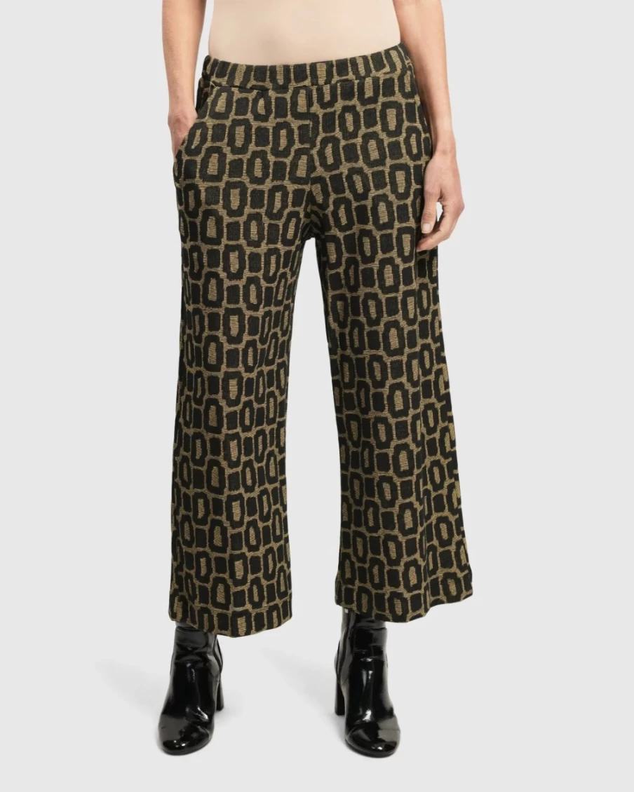 ALEMBIKA Women's Straight Leg Pants - Dynamite Days in Ochre