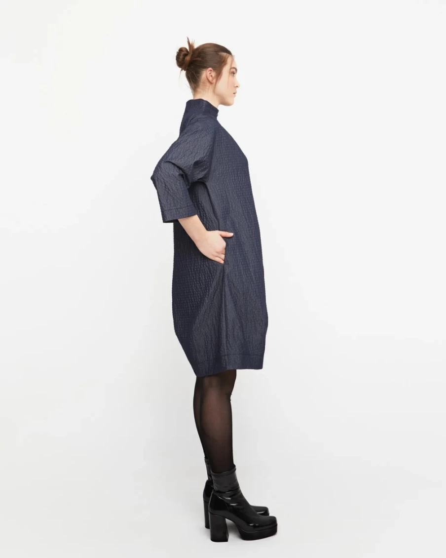 ALEMBIKA Women's Denim Bowie Textured Mini Dress - Ozai N Ku Style