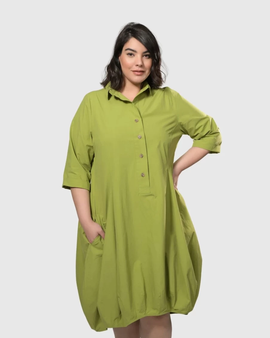ALEMBIKA Women's Urban Sheridan Wonderful Green Dress - Elegant & Stylish