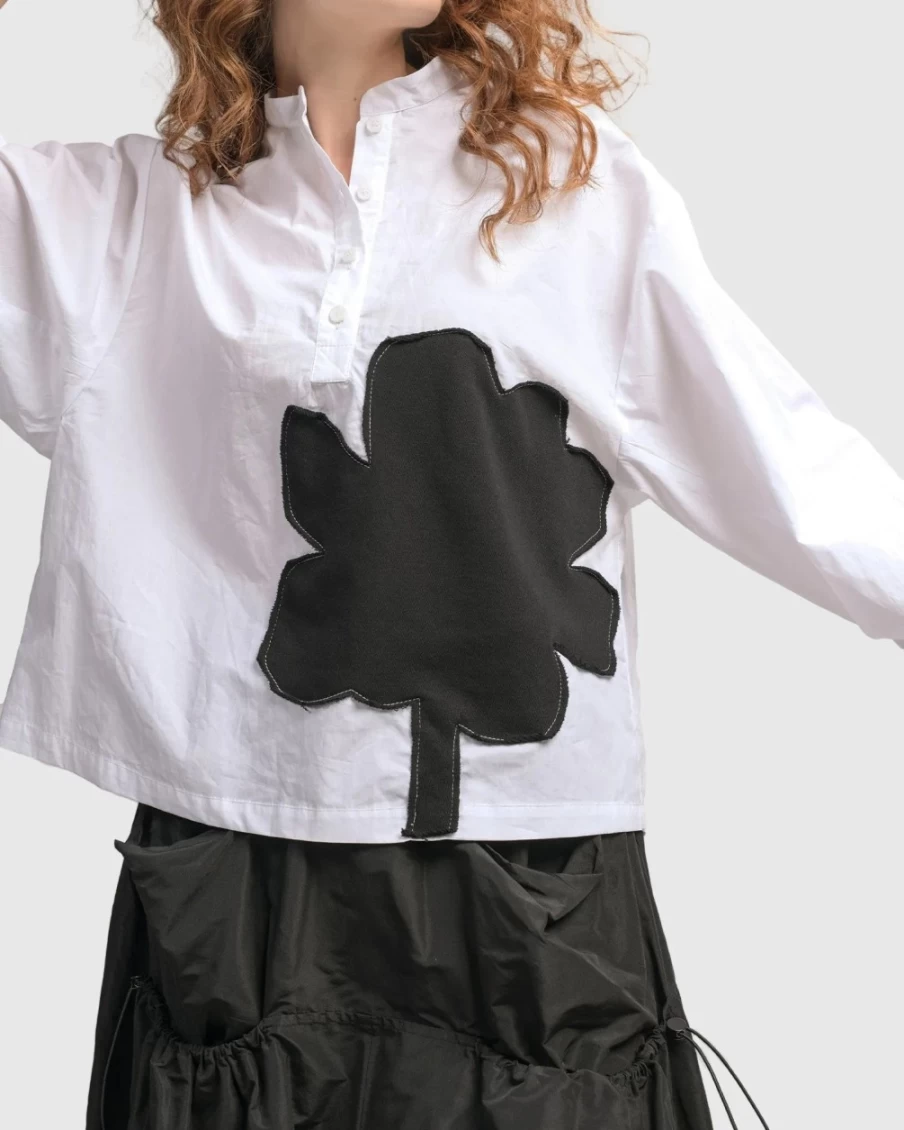 ALEMBIKA Women's Urban Modern Floral Print Blouse - Stylish Feminine Tops