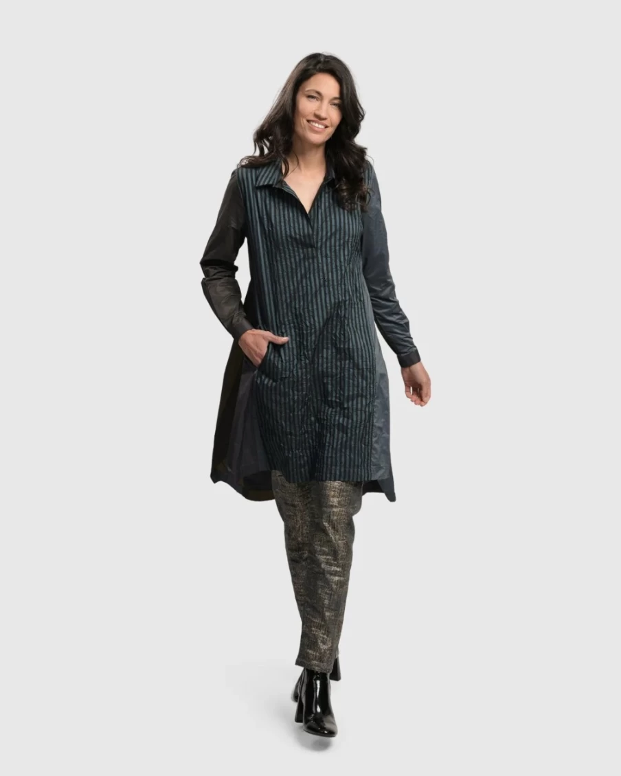 ALEMBIKA Women's Cabaret Pullover Tunic Top - Elegant River-Inspired Knitwear for Casual Wear