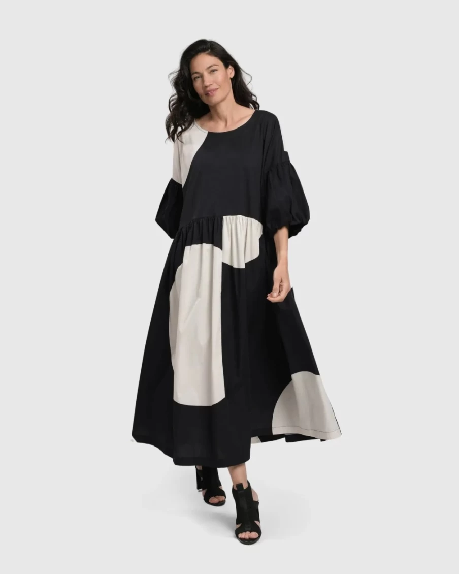 ALEMBIKA Women's Donna Effortless Dress in Monochrome - Elegant & Comfortable