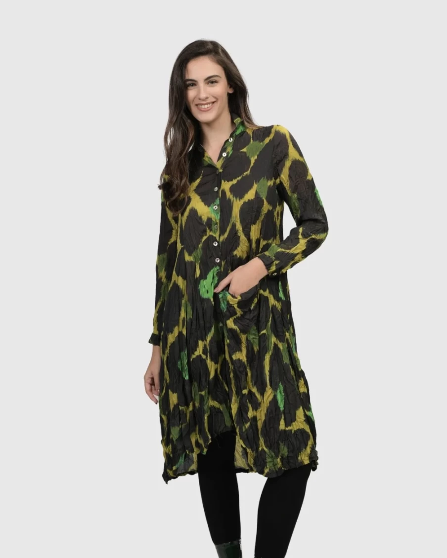 ALEMBIKA Women's Emerald Green Olive Martini Cocktail Dress