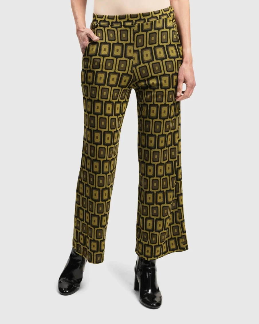 ALEMBIKA Women's Dynamite Days Dynamo Pants in Vibrant Chartreuse - High-Waisted Yoga & Casual Trousers