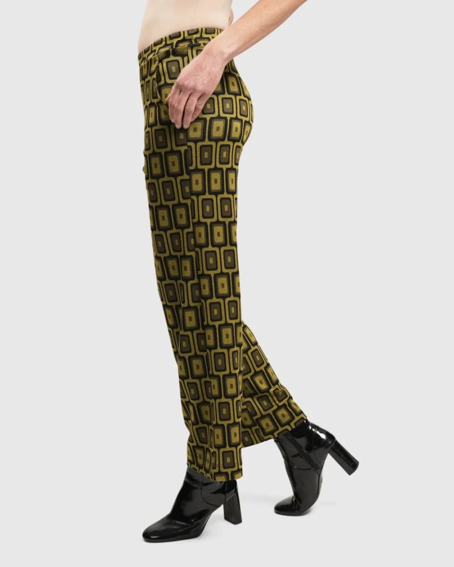 ALEMBIKA Women's Dynamite Days Dynamo Pants in Vibrant Chartreuse - High-Waisted Yoga & Casual Trousers