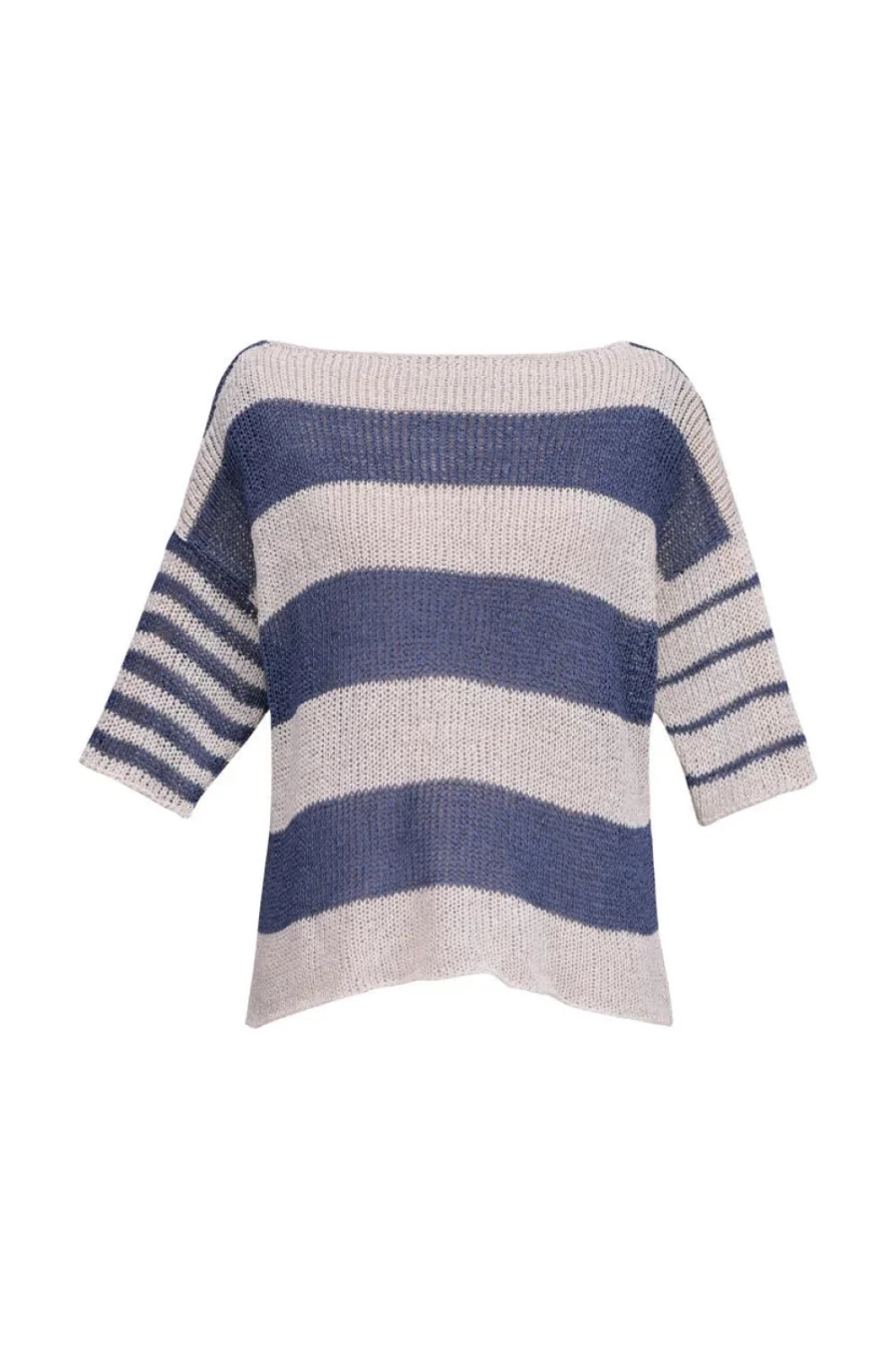 ALEMBIKA Women's Luxe Reversible Navy Sweater - Dual Wear Comfort & Style
