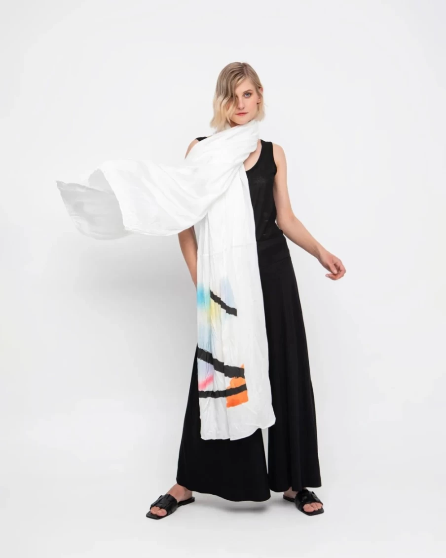 ALEMBIKA Women's Ozai N Ku Wraparound Shawl - Elegant Mirage Design for Stylish Comfort