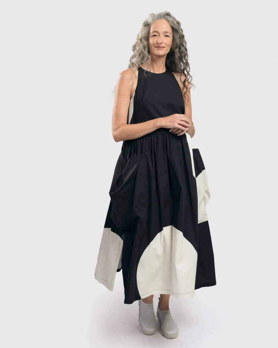 ALEMBIKA Women's Black Sleeveless Maxi Dress - Elegant Long Summer Dress