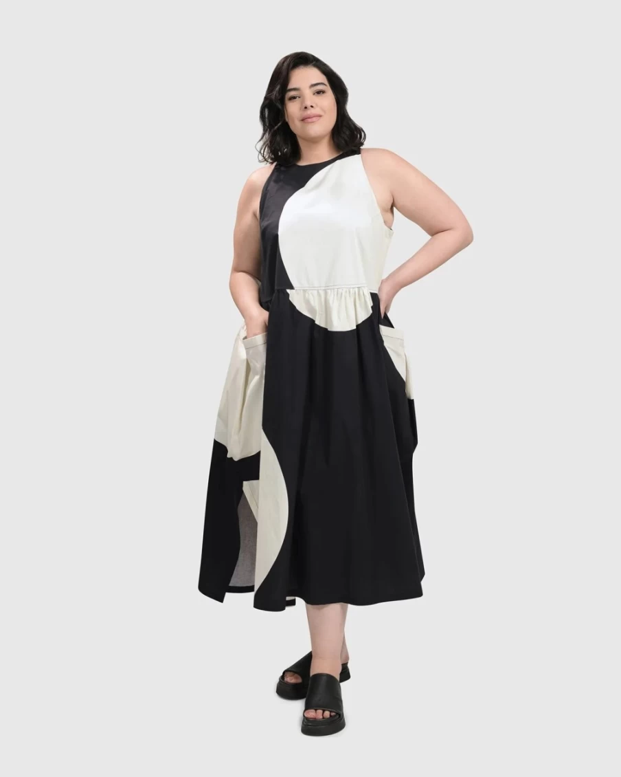 ALEMBIKA Women's Black Sleeveless Maxi Dress - Elegant Long Summer Dress