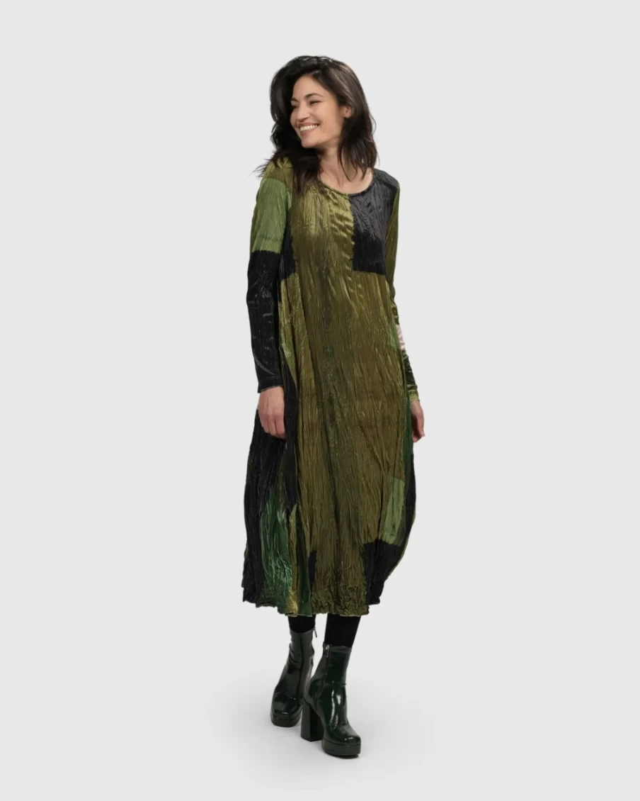 ALEMBIKA Women's Olive Al Fresco Maxi Dress - Summer Boho Chic Long Flowy Dress