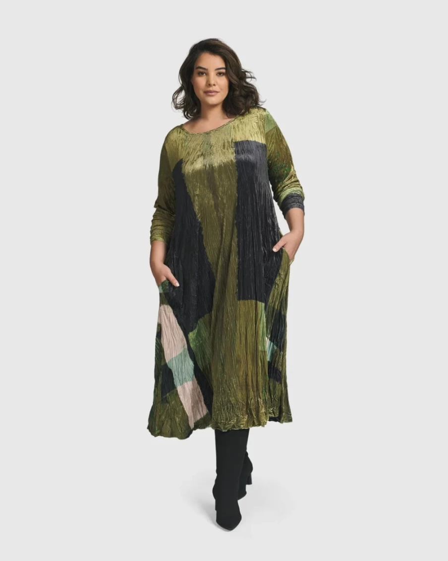 ALEMBIKA Women's Olive Al Fresco Maxi Dress - Summer Boho Chic Long Flowy Dress