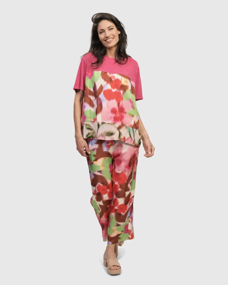 ALEMBIKA Women's Cherry Blossom Tee - Soft Blush Pink Casual Top