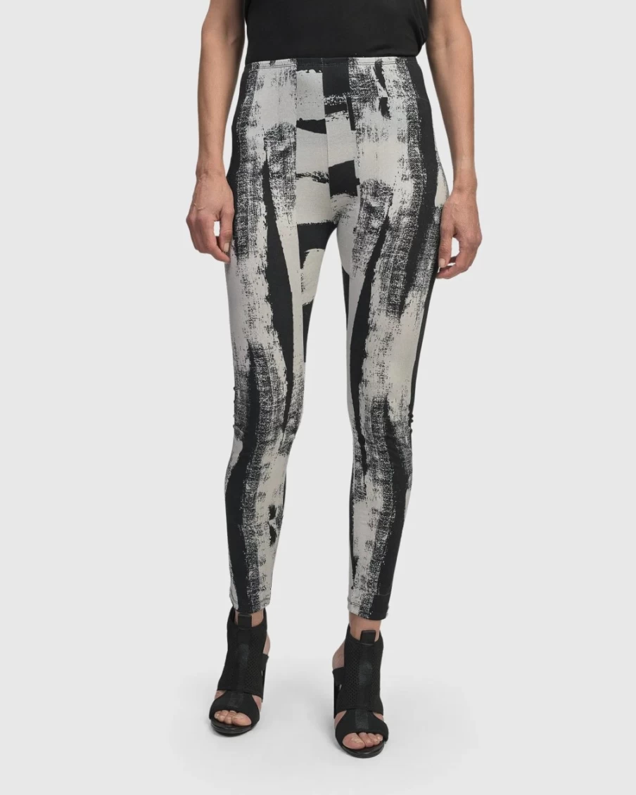 ALEMBIKA Women's Grunge Style Charisma Leggings - High Waisted Stretchy Yoga Pants for Casual & Workout Wear
