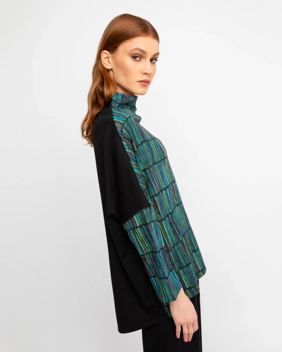 ALEMBIKA Women's Ozai N Ku Boxy Top - Stylish Volcano Print Blouse for Women