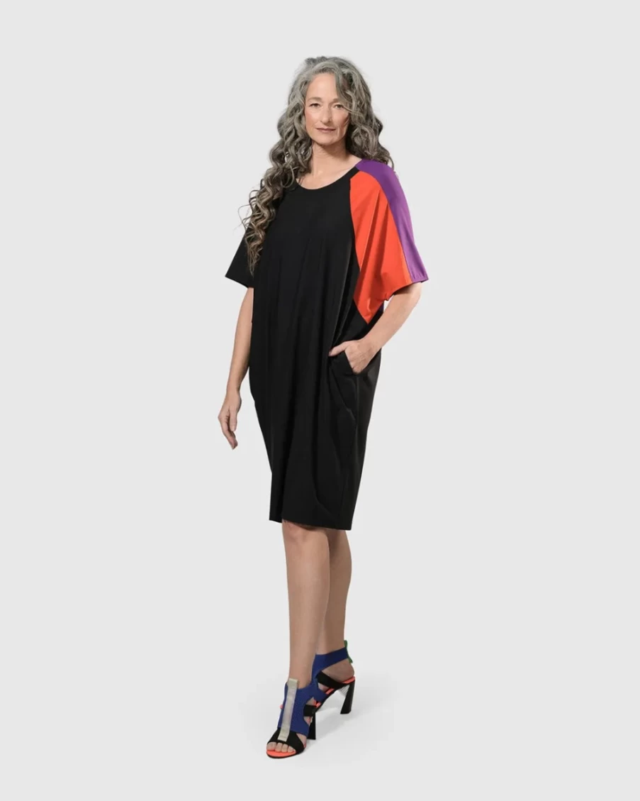 ALEMBIKA Women's Breeze Oversized Shift Dress - Multi Color Flowy Boho Style