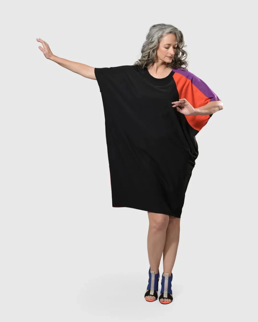ALEMBIKA Women's Breeze Oversized Shift Dress - Multi Color Flowy Boho Style