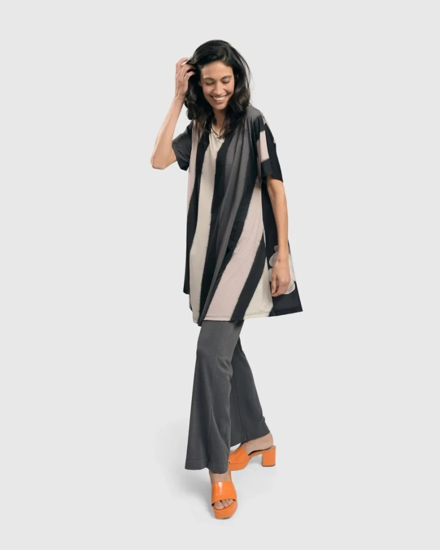 ALEMBIKA Women's Essential Straight Leg Pants in Charcoal - Classic Comfort Fit