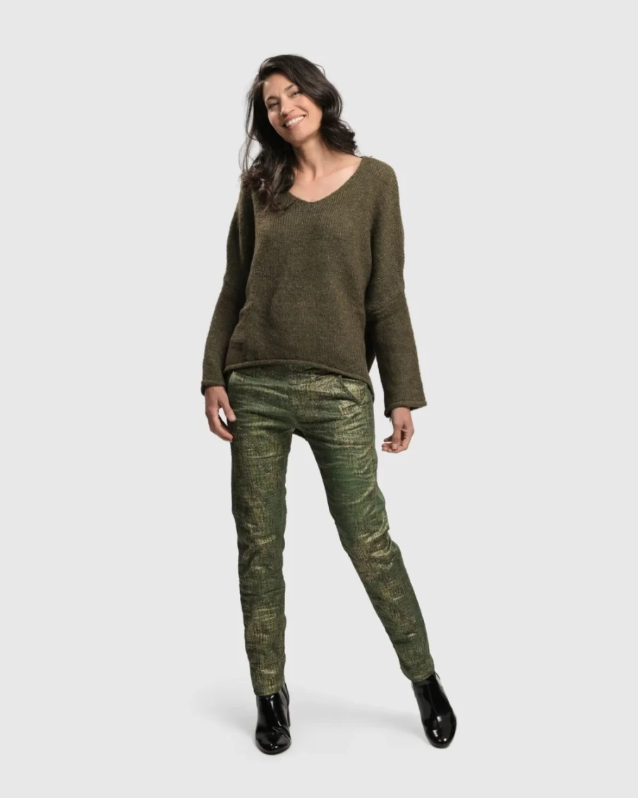 ALEMBIKA Women's Taupe Siesta Oversized Sweater - Cozy Casual Knit Pullover