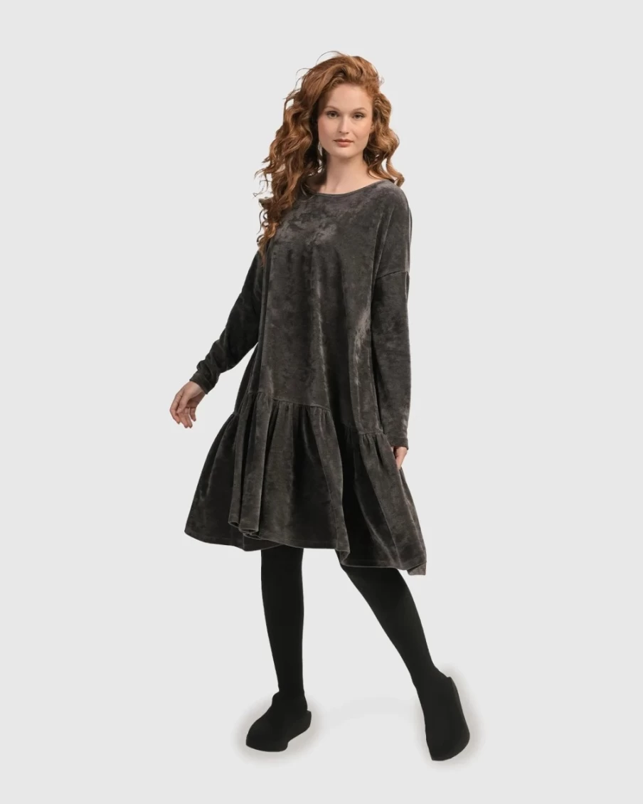 ALEMBIKA Women's Urban Secret Crush Mini Dress in Mink - Elegant & Stylish Outfit