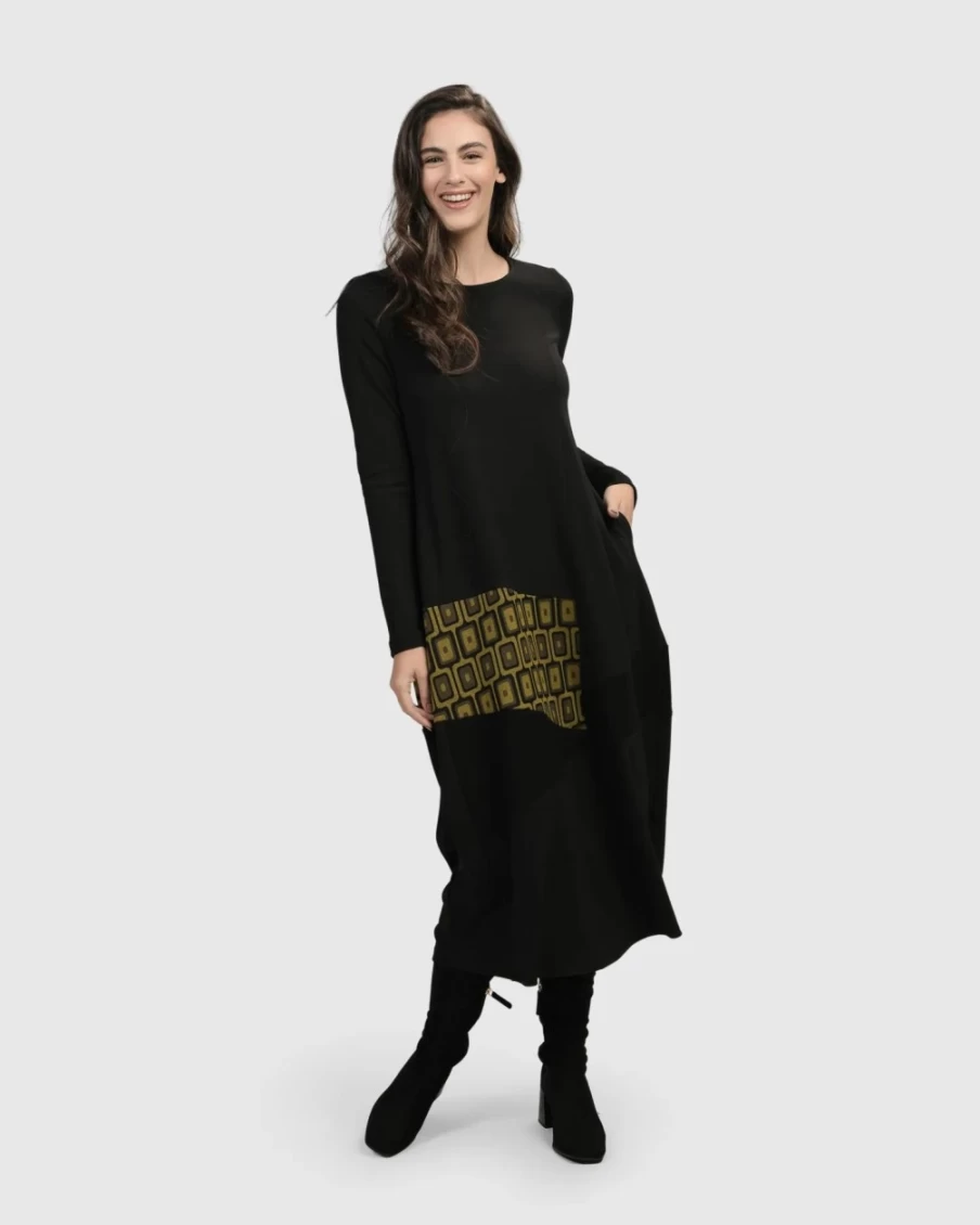 ALEMBIKA Women's Chartreuse Cocoon Dress - Unstoppable Style & Comfort