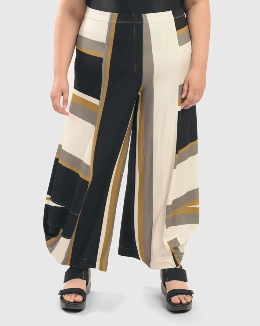ALEMBIKA Women's Marla Punto Striped Pants - Comfortable & Stylish Trousers