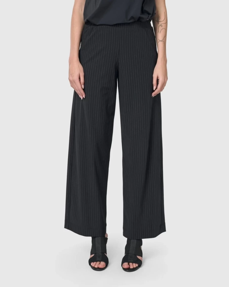 ALEMBIKA Women's Audrey Pinstripe Straight Leg Pants - Classic Tailored Fit