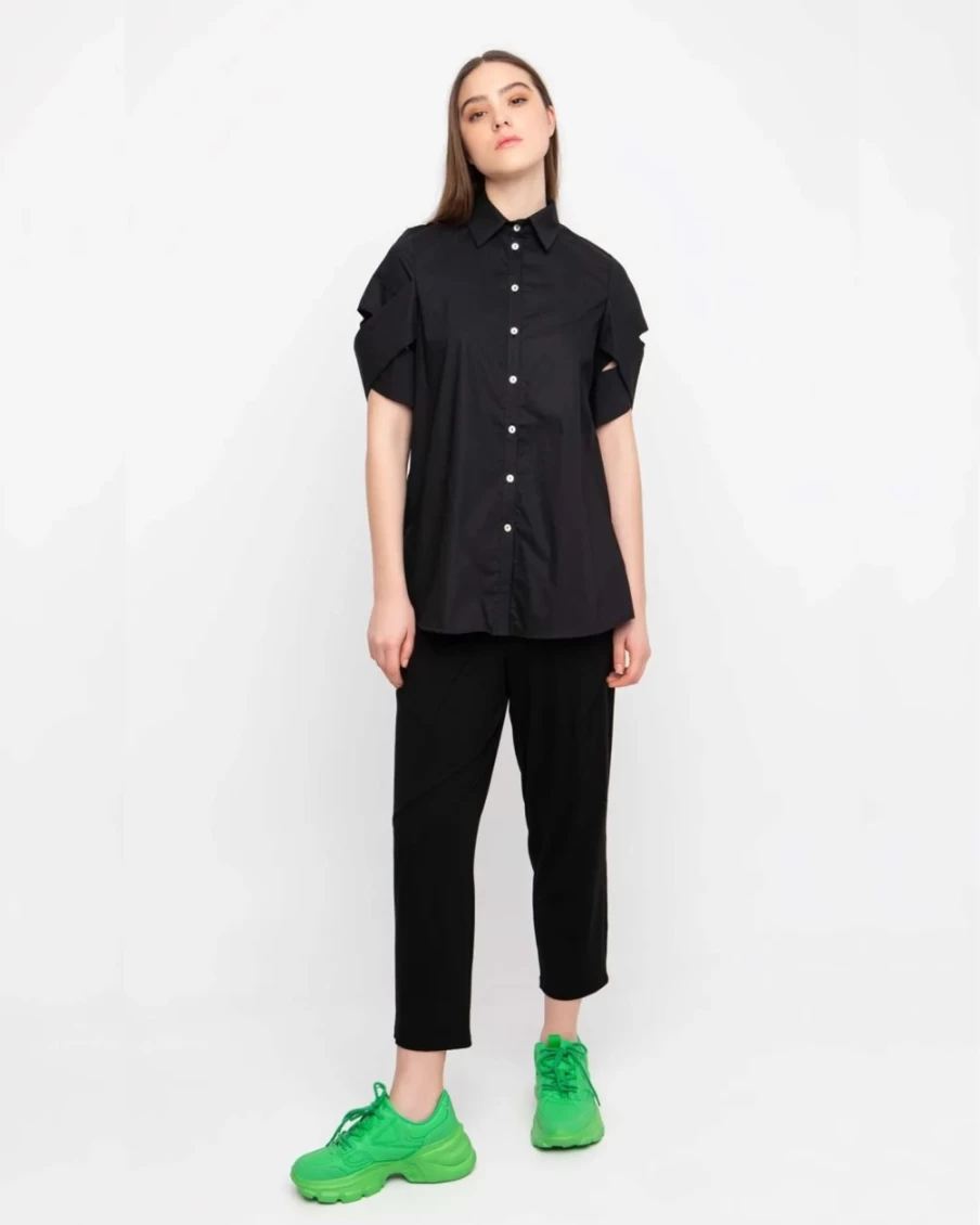 ALEMBIKA Women's Ozai N Ku Cooler Shirt - Must-Have Black Summer Top for Women