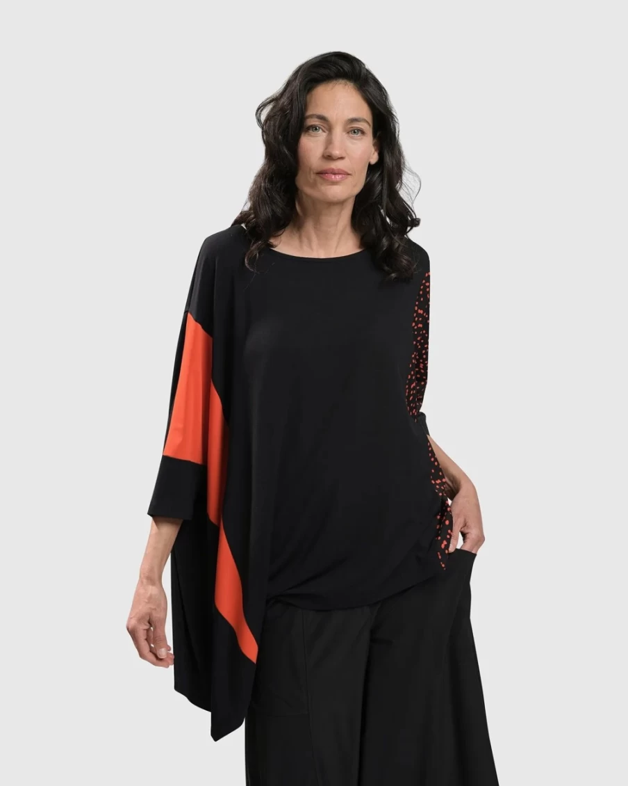 ALEMBIKA Women's Tekbika Angie Asymmetrical Flame Top
